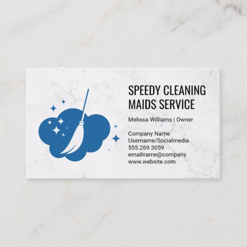 Broom Cleaning Logo Business Card