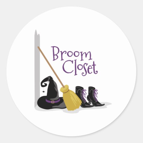 Broom Closet Classic Round Sticker