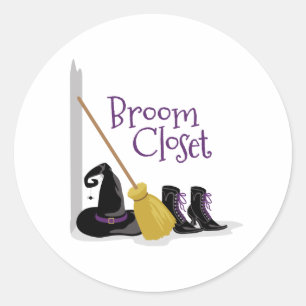 Broom Closet Classic Round Sticker