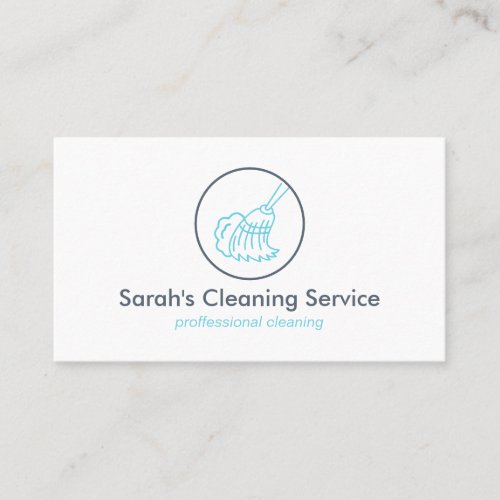 Broom Home Cleaning House Keeping Business Card