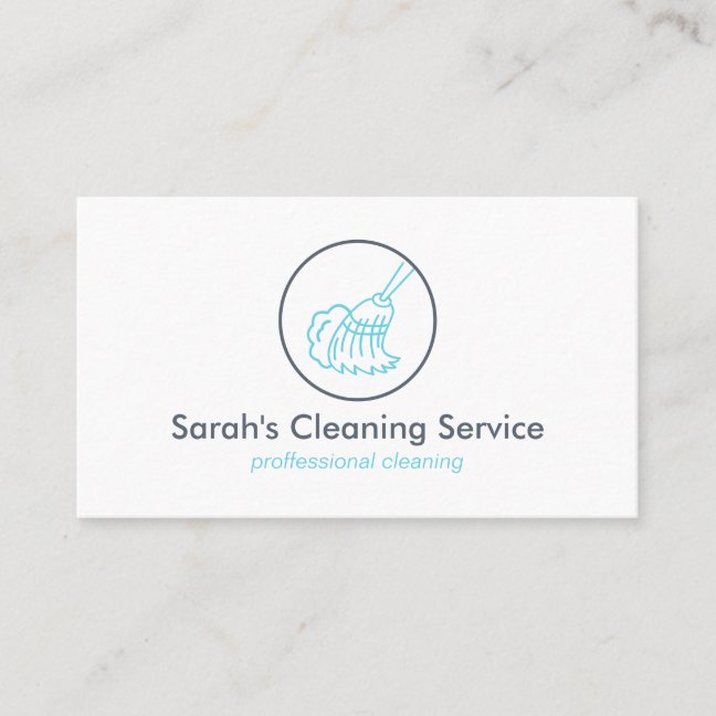 Broom Home Cleaning House Keeping Business Card