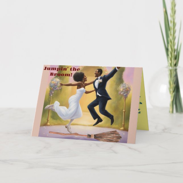 Broom Jump Thank You Card (Front)