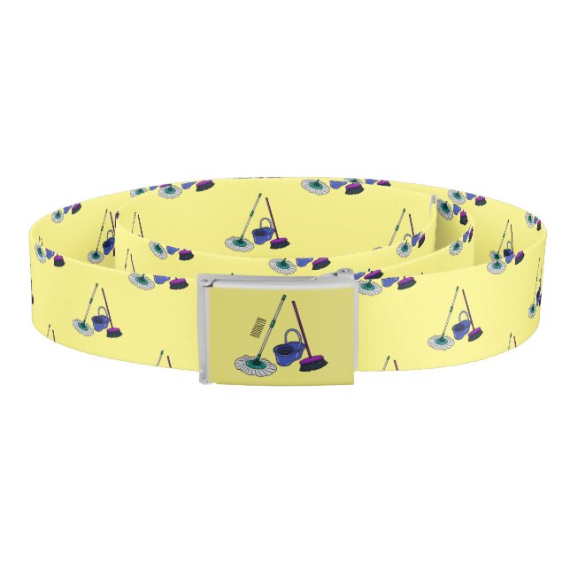 Broom & mop cartoon illustration belt (Coil)
