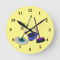 Sage Green Gradient Aura Round Clock | Zazzle