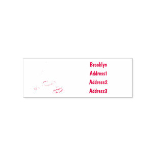 Broom & mop cartoon illustration self-inking stamp
