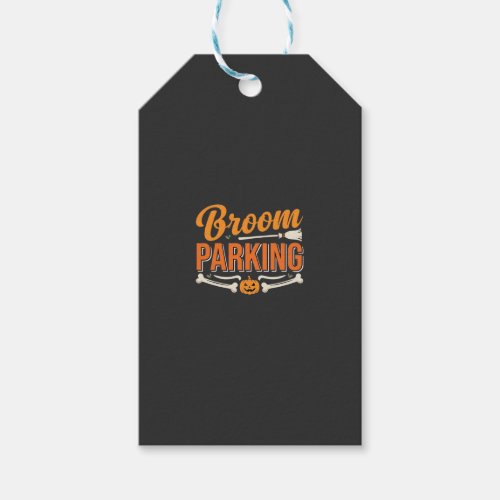 Broom Parking Halloween Vector Design_1 Gift Tags