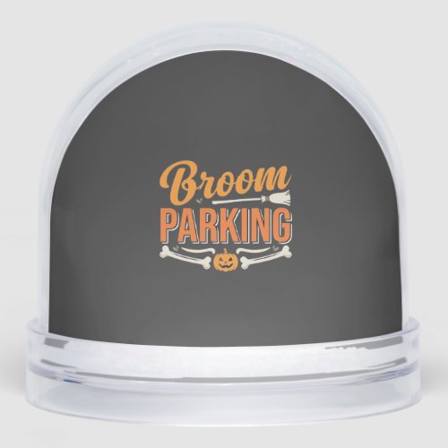 Broom Parking Halloween Vector Design_1 Snow Globe