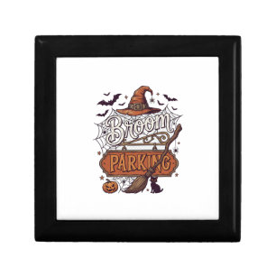 Broom Parking Halloween Witch Hat Broomstick Black Gift Box