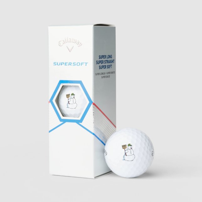 Broom Snowman Callaway Supersoft golf balls 3 pk (Packaging)