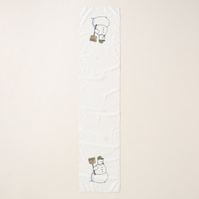 Broom Snowman longer scarf (Front)