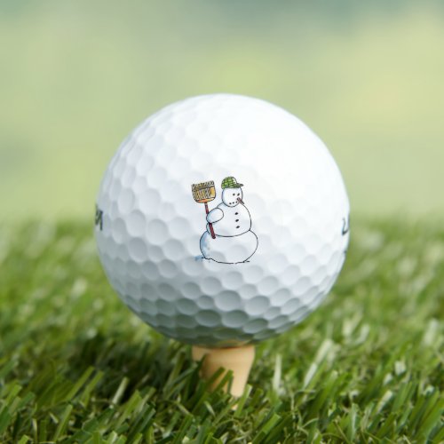 Broom Snowman Wilson Ultra golf balls 12 pk
