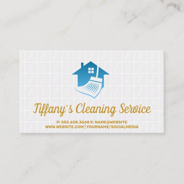 Broom Sweep House Keeping Business Card (Front)