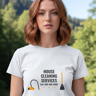 Broom & Vacuum - House Cleaning Services Tri-Blend Shirt