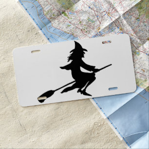 Broom Witch License Plate