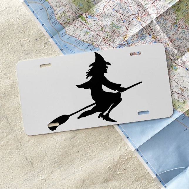 Broom Witch License Plate (In Situ)