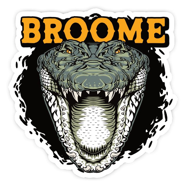 Broome, Western Australia Crocodile Sticker (Broome, Western Australia crocodile sticker)