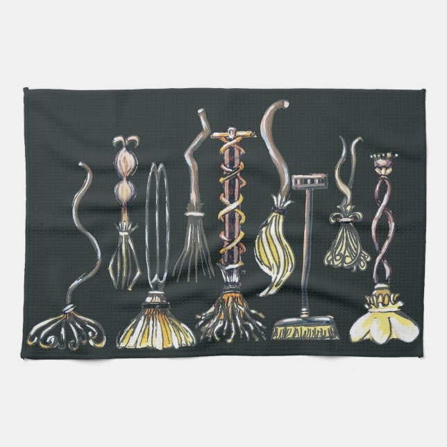 Brooms Gold Wild kitchen towel (Horizontal)