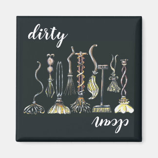 brooms gone wild dirty clean magnet