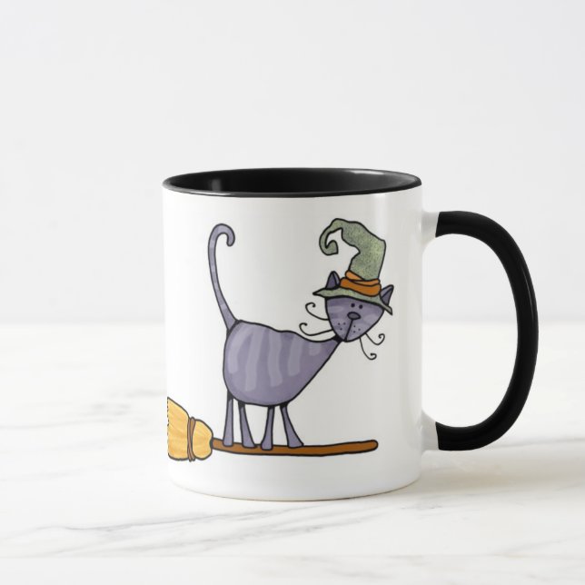 broomstick kitty mug (Right)