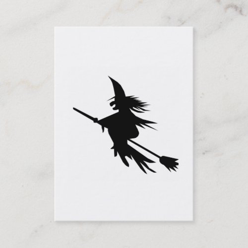 Broomstick Witch Silhouette Business Card