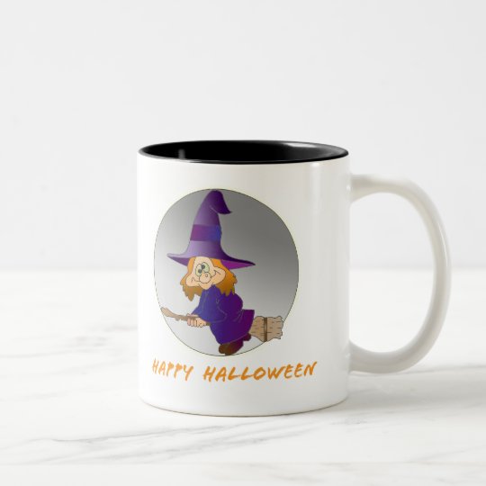 Broomstick Witch Two-Tone Coffee Mug
