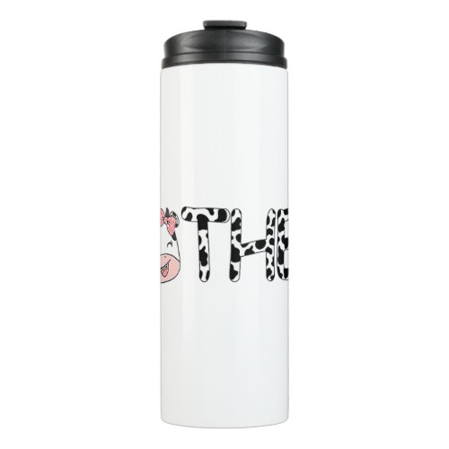 bror of  birthday  girl cow farm first birthday co thermal tumbler