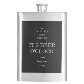 Bros Before Hoes Groomsmen Wedding Flask