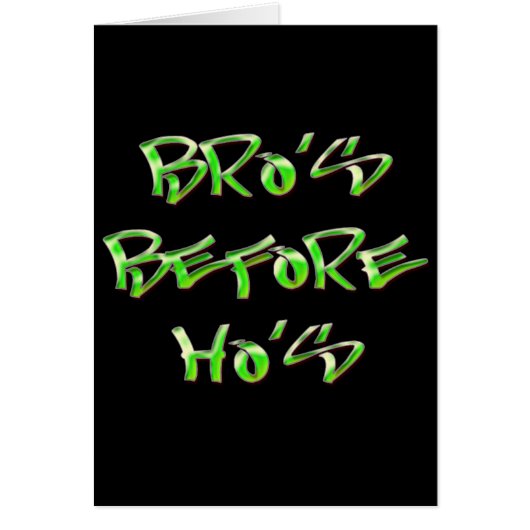 Bro's Before Ho's Cards (Front)