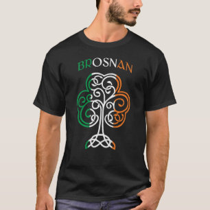 BROSNAN Irish Name Shamrock Ireland Flag Family T-Shirt