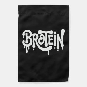 Brotein Protein Funny Bro Gym LGBTQ Gay Pride Ally Garden Flag