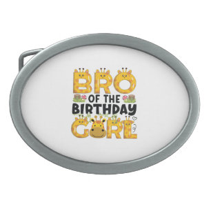 Brother 1st Birthday Girl Giraffe Theme Party Zoo Belt Buckle