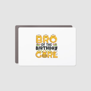 Brother 1st Birthday Girl Giraffe Theme Party Zoo  Car Magnet
