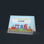 Brother 6th Birthday Colorful Train on Track Card<br><div class="desc">This probably is one of the best personalized birthday card for kids that you can give once they celebrate a 6th birthday. So this should be your choice to give your dear brother to greet him on the celebration of his turning six years old.</div>