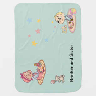 Brother and Sister Baby Blanket