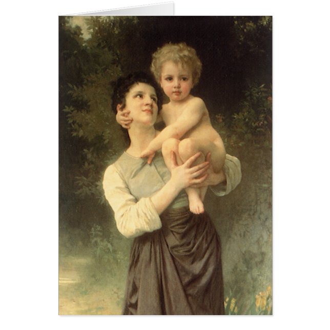 Brother and Sister by William Adolphe Bouguereau Cards (Front)