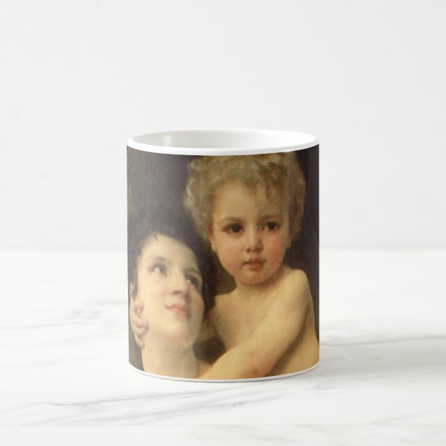 Brother and Sister by William Adolphe Bouguereau Coffee Mug (Center)