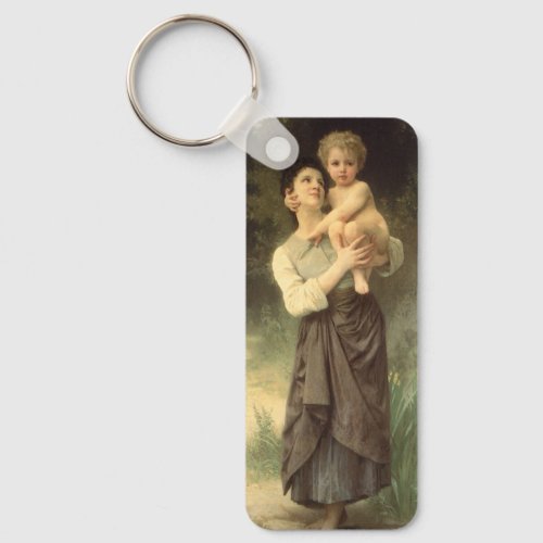 Brother and Sister by William Adolphe Bouguereau Keychain