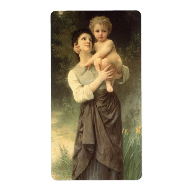 Brother and Sister by William Adolphe Bouguereau Label (Front)