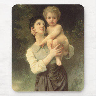 Brother and Sister by William Adolphe Bouguereau Mouse Pad