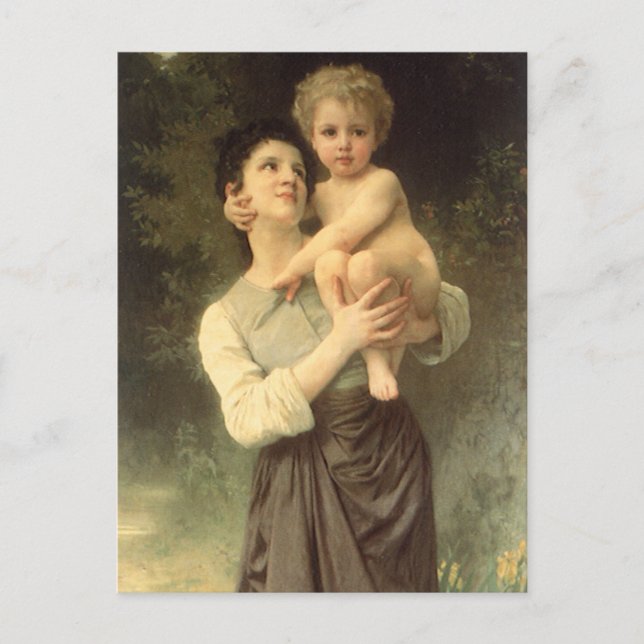 Brother and Sister by William Adolphe Bouguereau Postcard (Front)