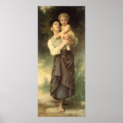 Brother and Sister by William Adolphe Bouguereau Poster