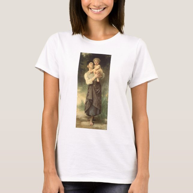 Brother and Sister by William Adolphe Bouguereau T-Shirt (Front)
