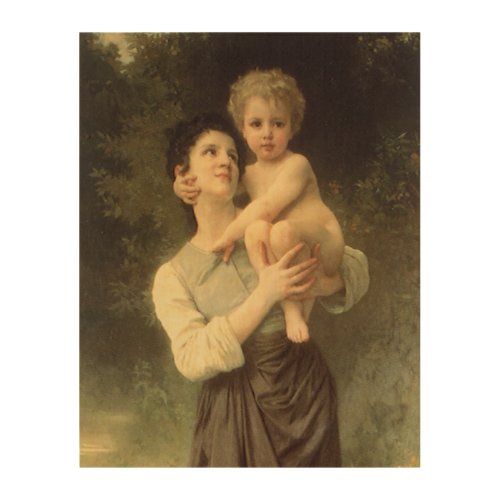 Brother and Sister by William Adolphe Bouguereau Wood Wall Decor