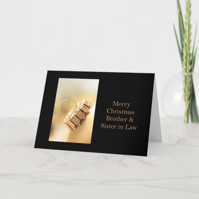 Brother and Sister in Law Christmas Holiday Card (Front)