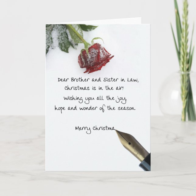 Brother and Sister in Law Christmas Holiday Card (Front)