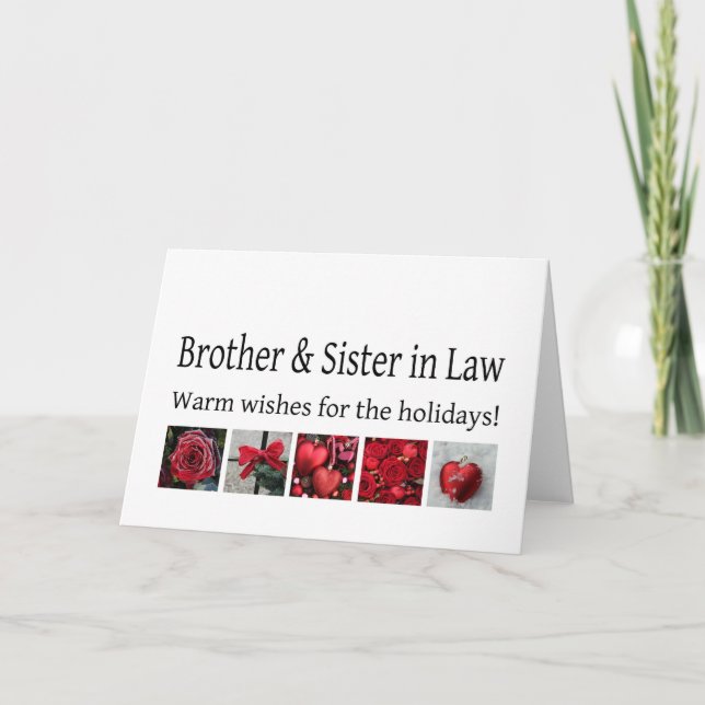 Brother and Sister in Law Christmas Holiday Card (Front)