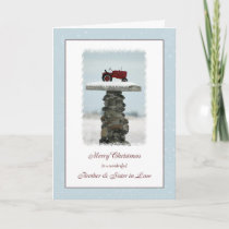 Brother and Sister in Law Christmas Tractor Holiday Card