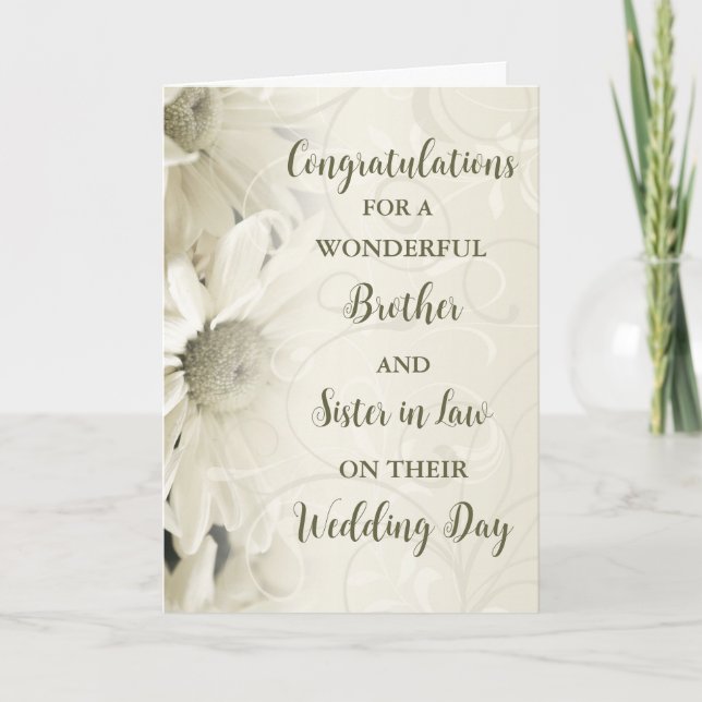 Brother and Sister in Law Congratulations Card (Front)