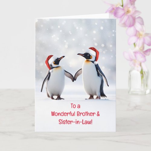 Brother and Sister in Law Cute Christmas Holiday Card