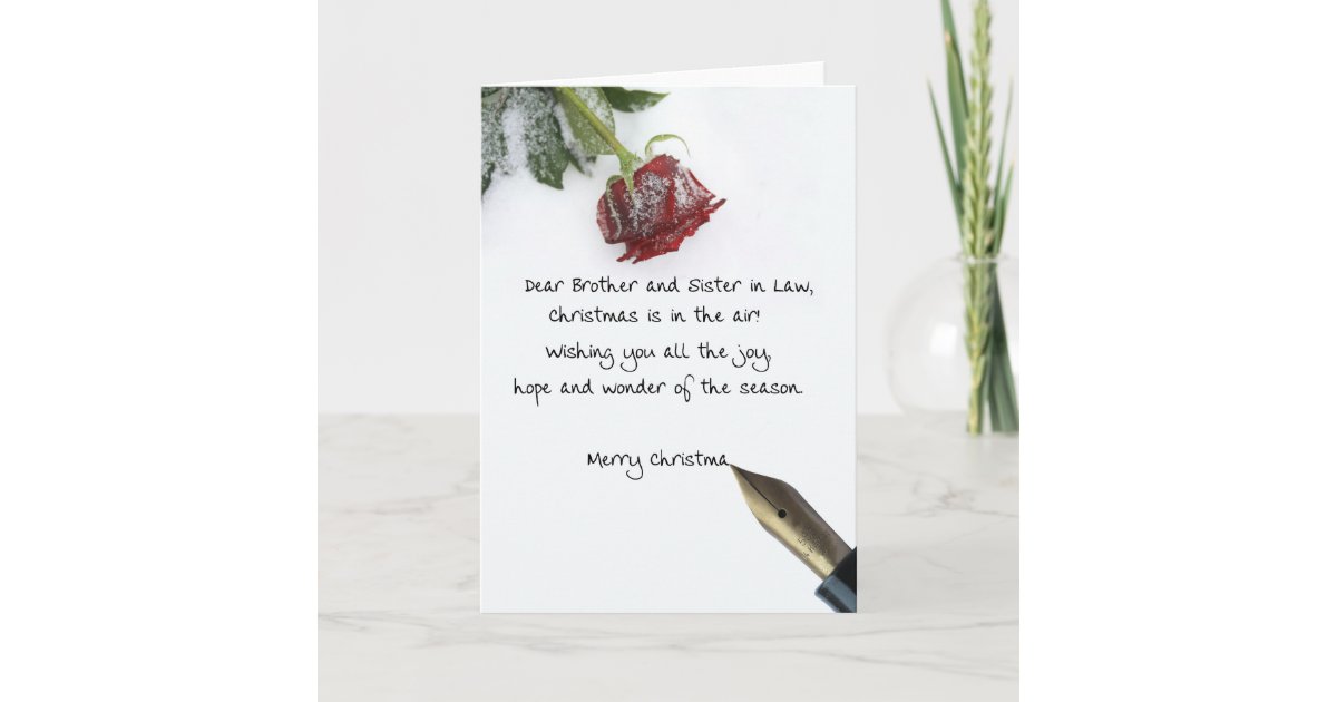 brother and sister-in-law Merry Christmas card | Zazzle.com